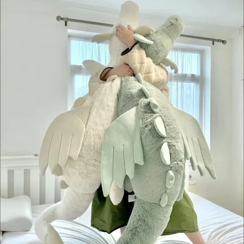 Giant Plush Dragon With Unicorn Horn 59 Inch / 150cm Large Stuffed