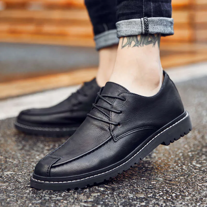 Black Wedding Formal Leather Dress Shoes for Men Italian Split Leather  Lace-Up Moccasins