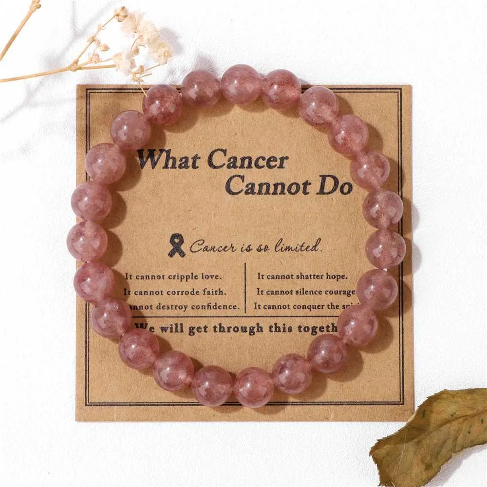 Get Well Soon Bracelet – “Life Is Tough But So Are You” Natural Healing Stone Stretch Bracelet For Women & Men