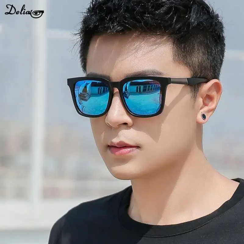 Men's Polarized Square Sunglasses Korean Fashion Trend UV Protection  Retro Driving Glasses