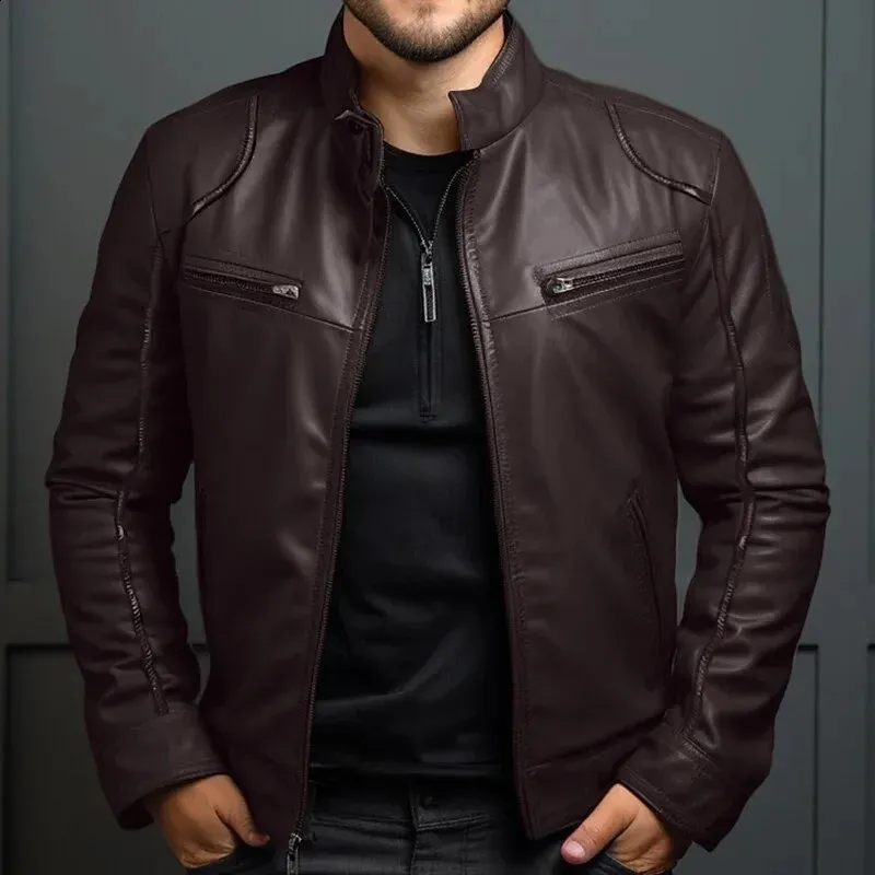 Men's Leather oversized leather biker jacket - Spring Men's Leather oversized leather biker jacket - Spring