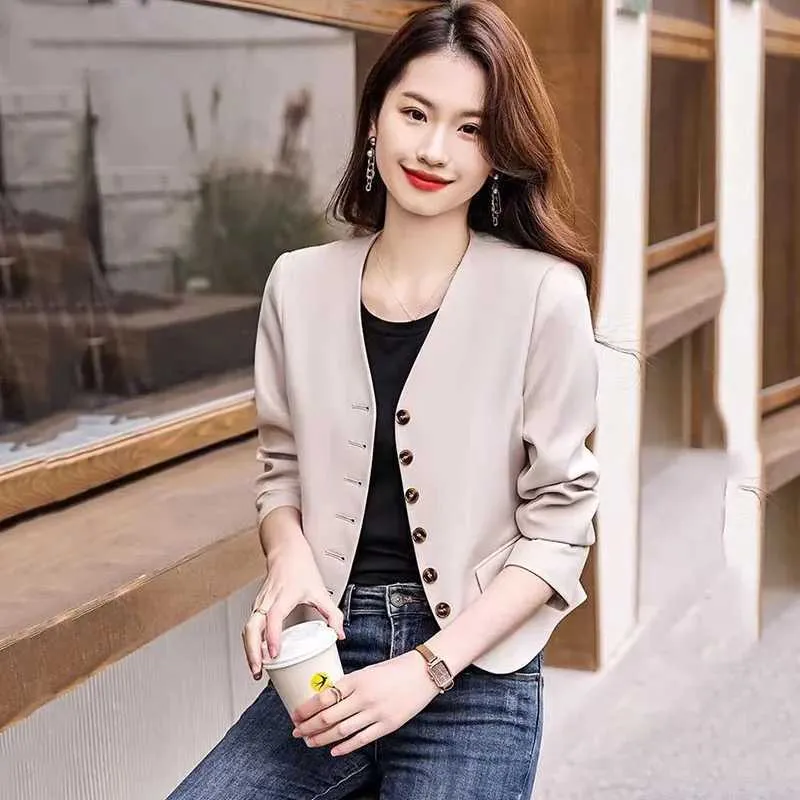 Oversized Cap Sleeve Blazer Oversized Blazer Beige Short Blazer