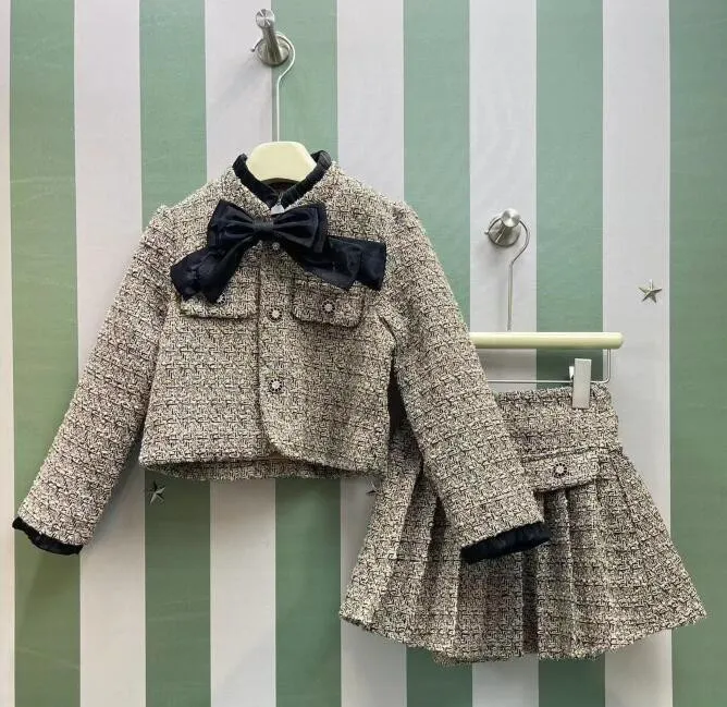 Girls Princess Dress Jacket Set Long Sleeve, Half Skirt