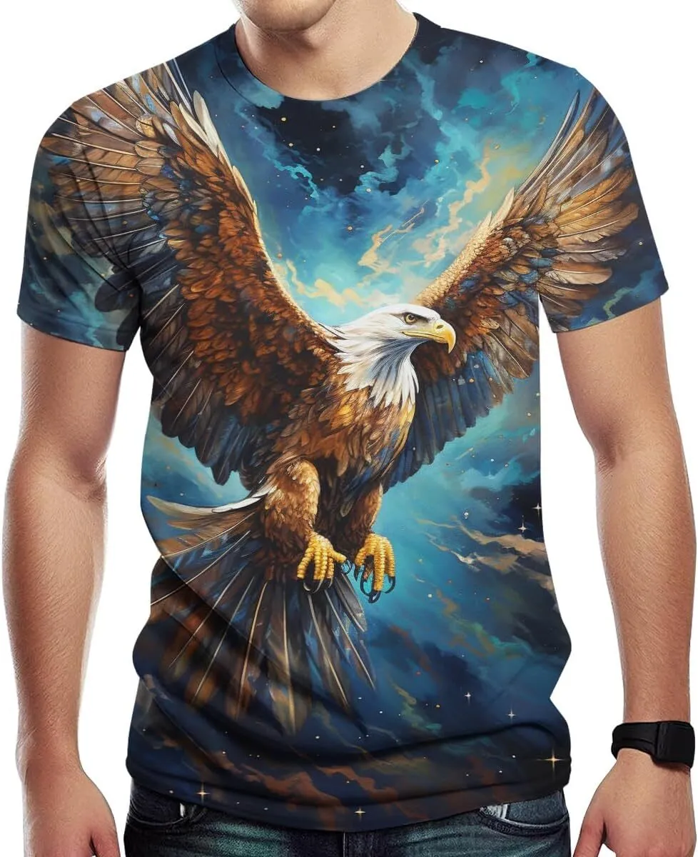 Wholesale Mens Eagle 3D Printed Tee Novelty Graphic Graphic Shirts For Men For Summer Casual Wear From Cloch shopping 11.78 DHgate.Com