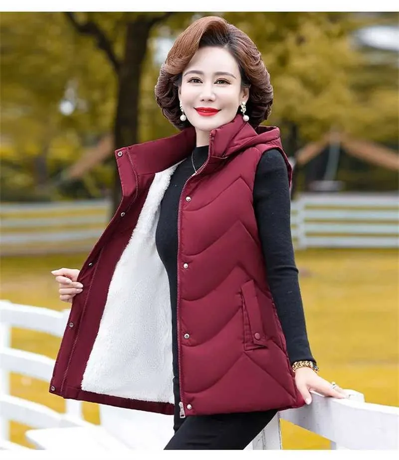 Manteau Sans Manches Femme Coton Matelassé – Gilet à Capuche Automne Hiver Sport Casual, Coupe Slim