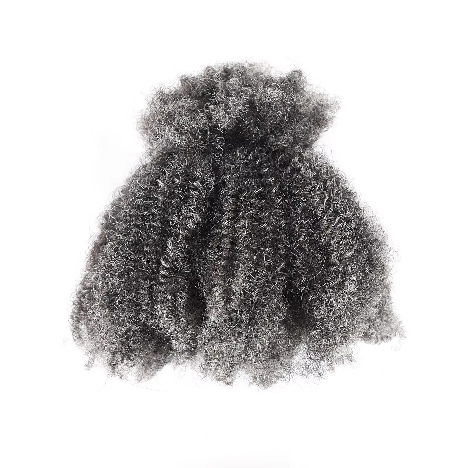 20 inch Silver/gray afro kinky curly human hair braiding 