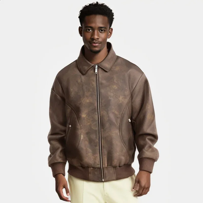 Retro Lederwinterjacke Herren Red Bridge Herren BALBOA Jacke