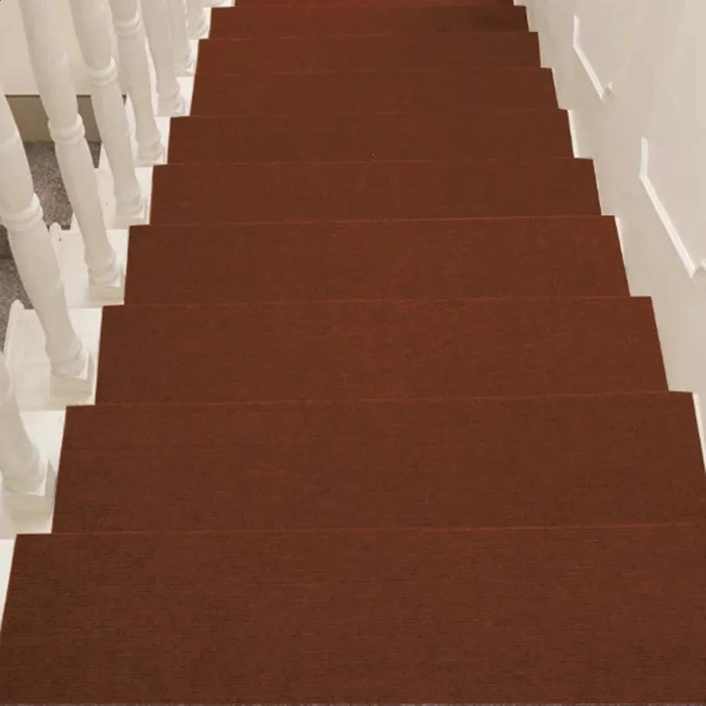 Polyester Cuttable Self-Adhesive Carpet Stair Mats, Anti-Slip and Machine Washable ...