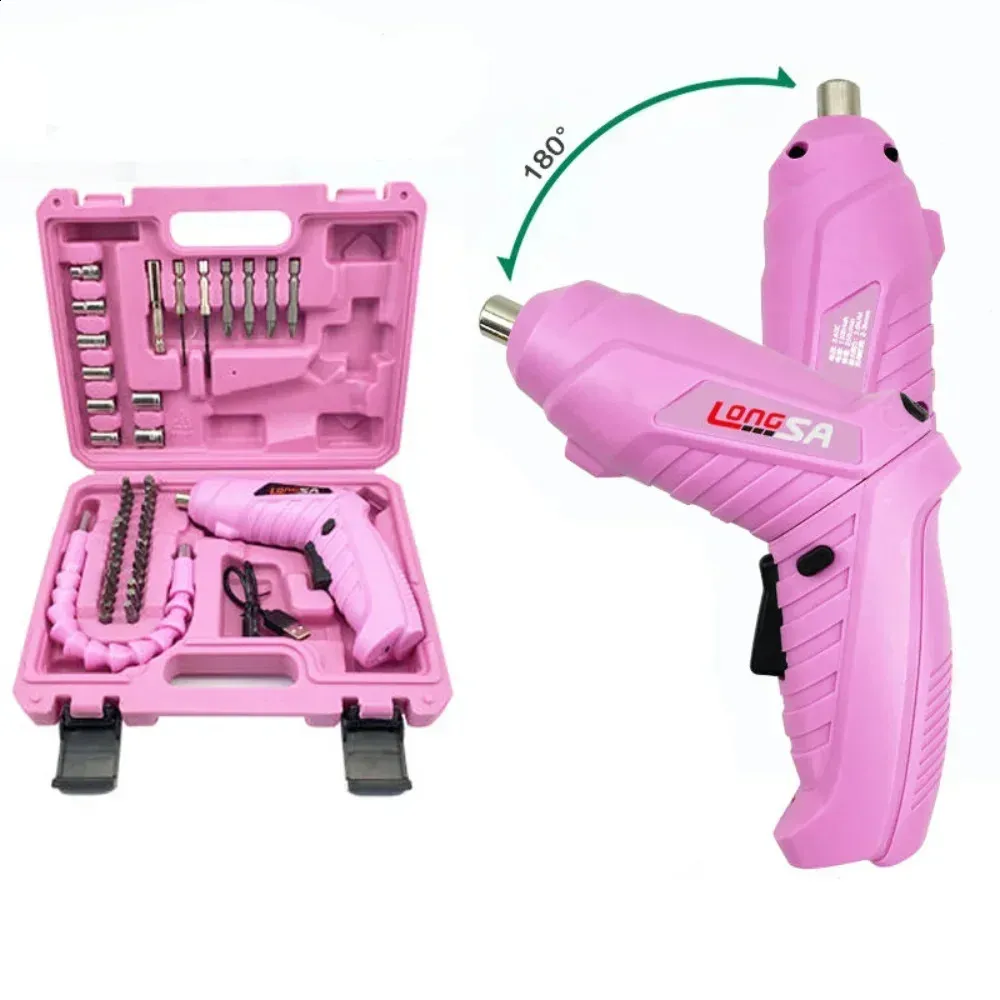 Electric Power Screwdriver Screwdriver Bit Set: Pink Alloy Steel