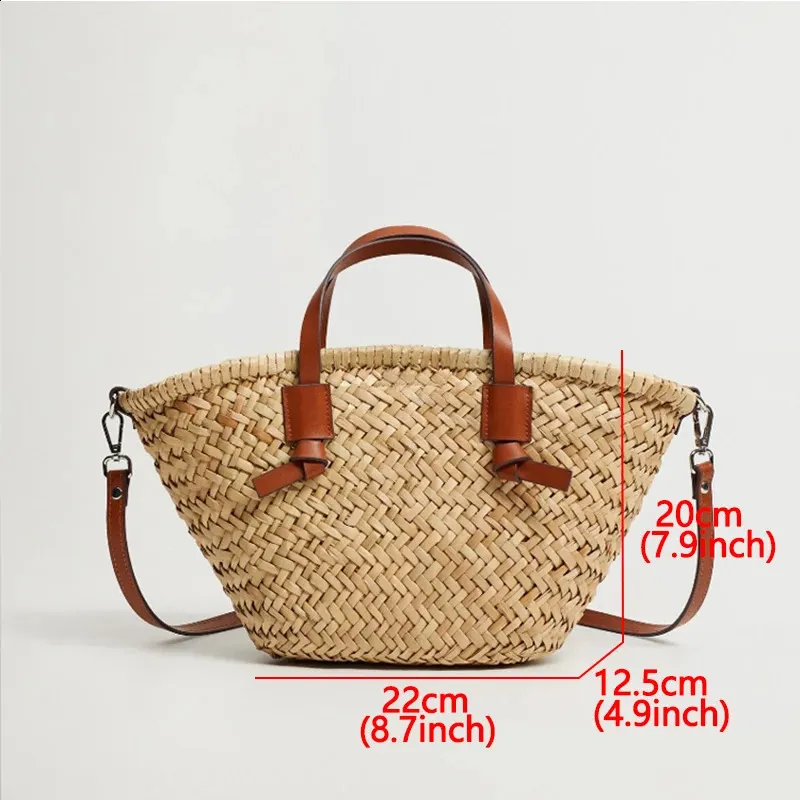 DHgate.com:Woven Rattan Straw Basket Tote Bag - Large