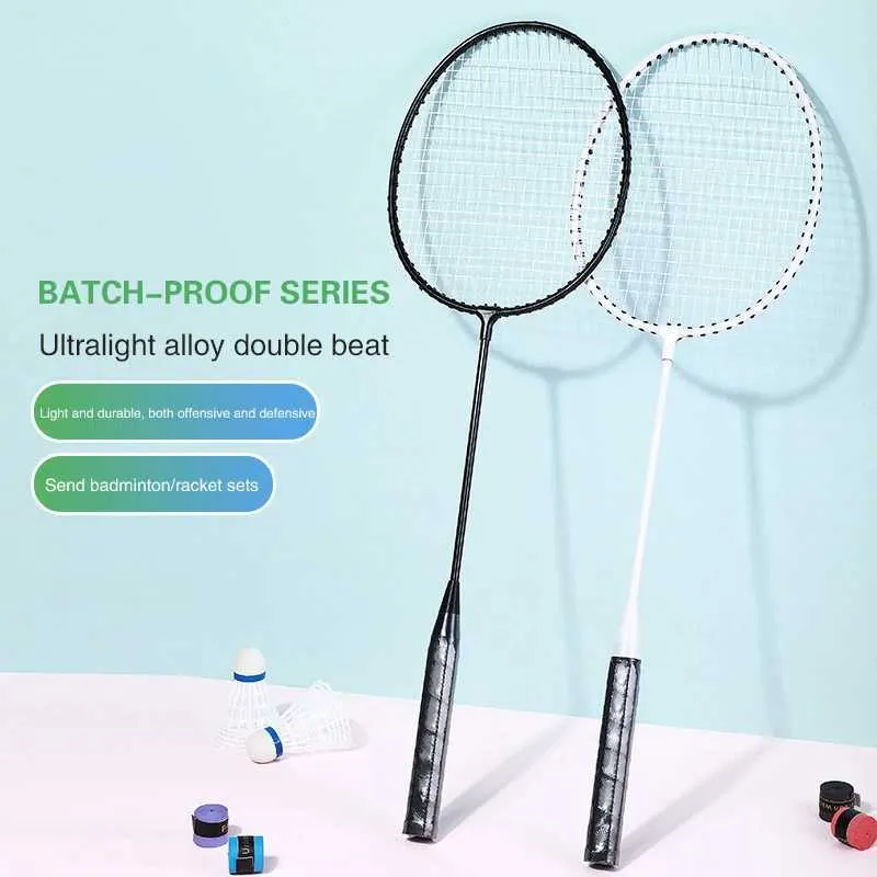 Lightweight Badminton Racket Set - 2 Player, Durable, Storage Bag ...