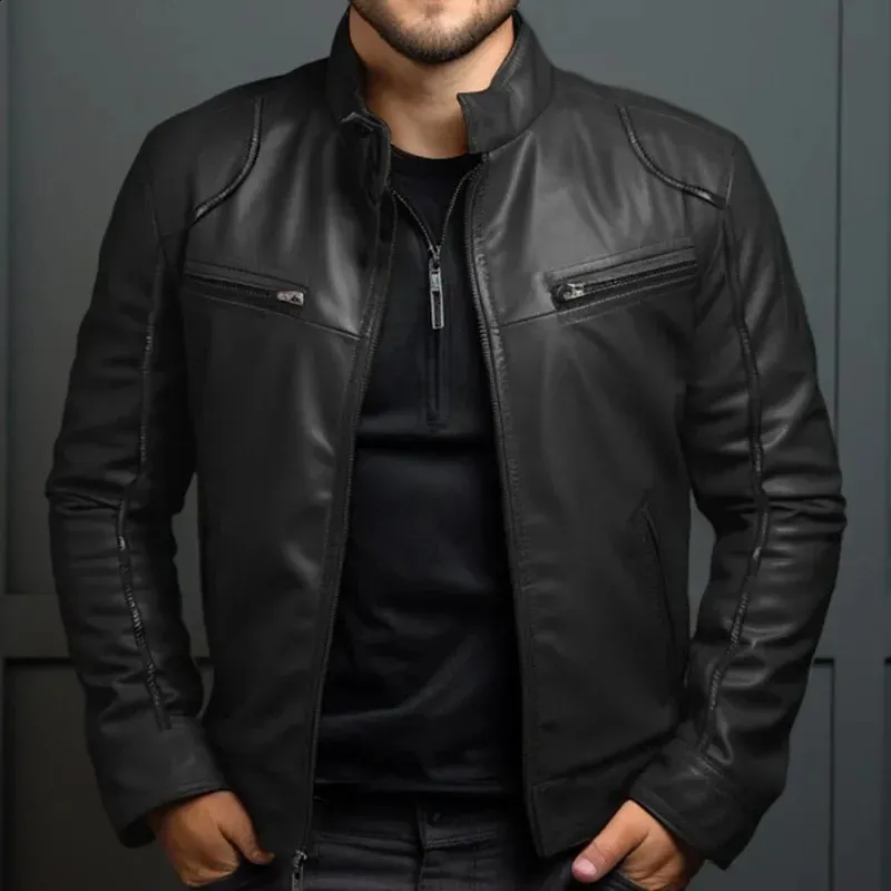 Men's Leather oversized leather biker jacket - Spring Men's Leather oversized leather biker jacket - Spring