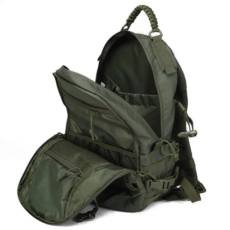 Mens Outdoor Sports Backpack Waterproof Camping Hiking Bag Soft Back Large 35liter Capacity MOLLE Rucksa 240925_voghion.com