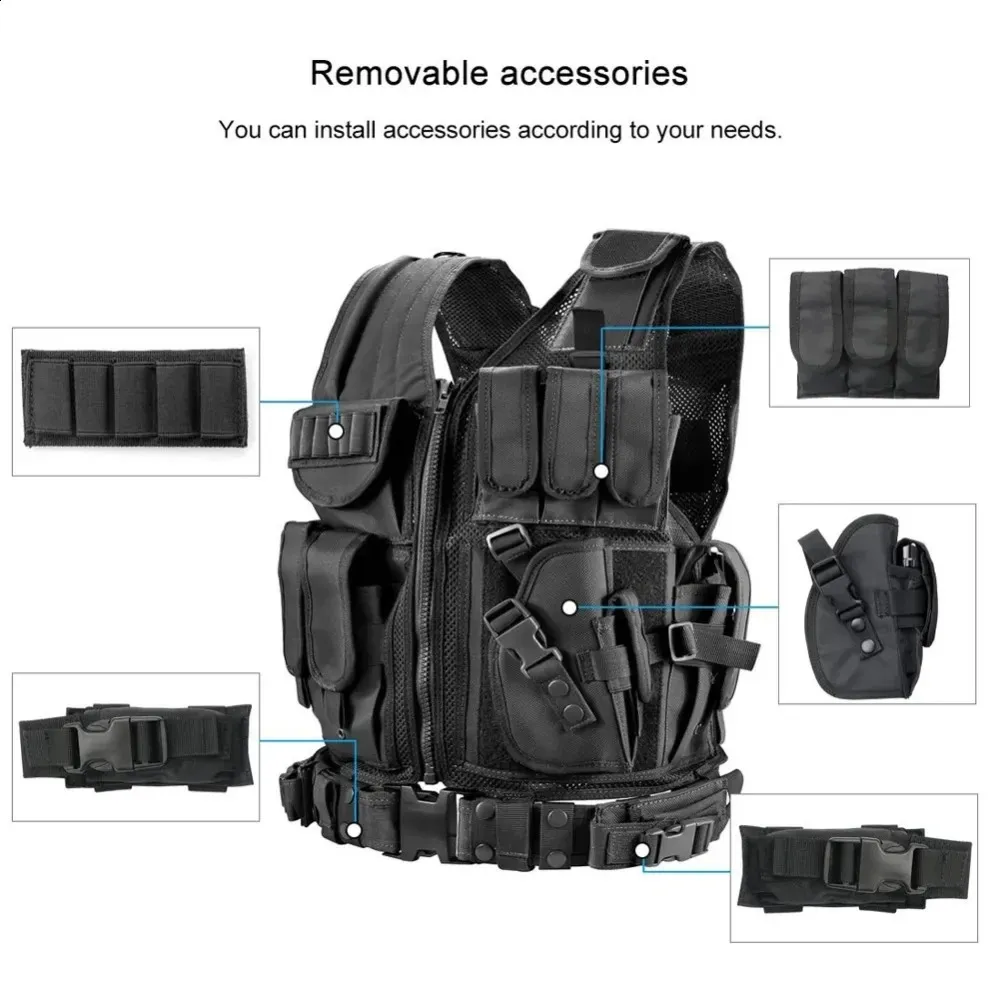 Adjustable Molle Tactical Komperdell Ballistic Vest For Outdoor CS Game ...