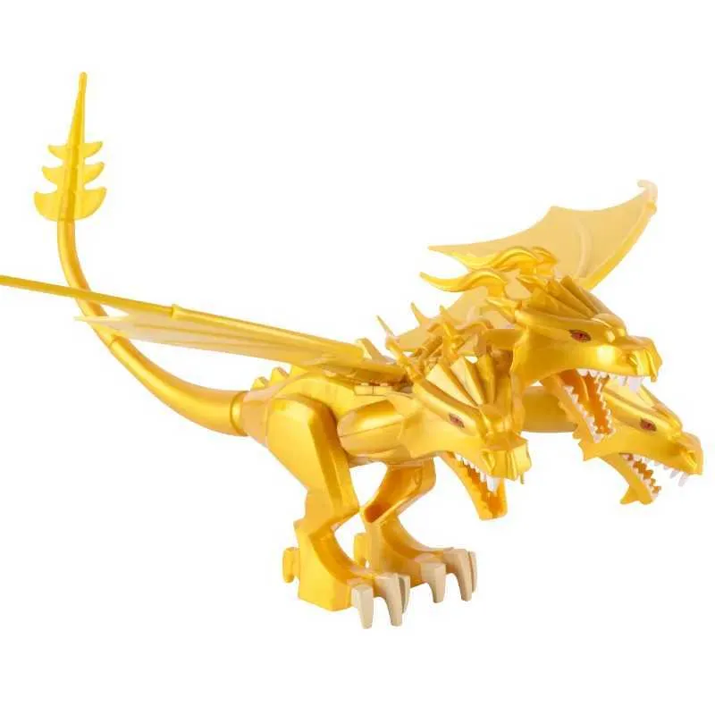 MOC GodAzillas King Ghidorah Three Headed Golden Dragon Action