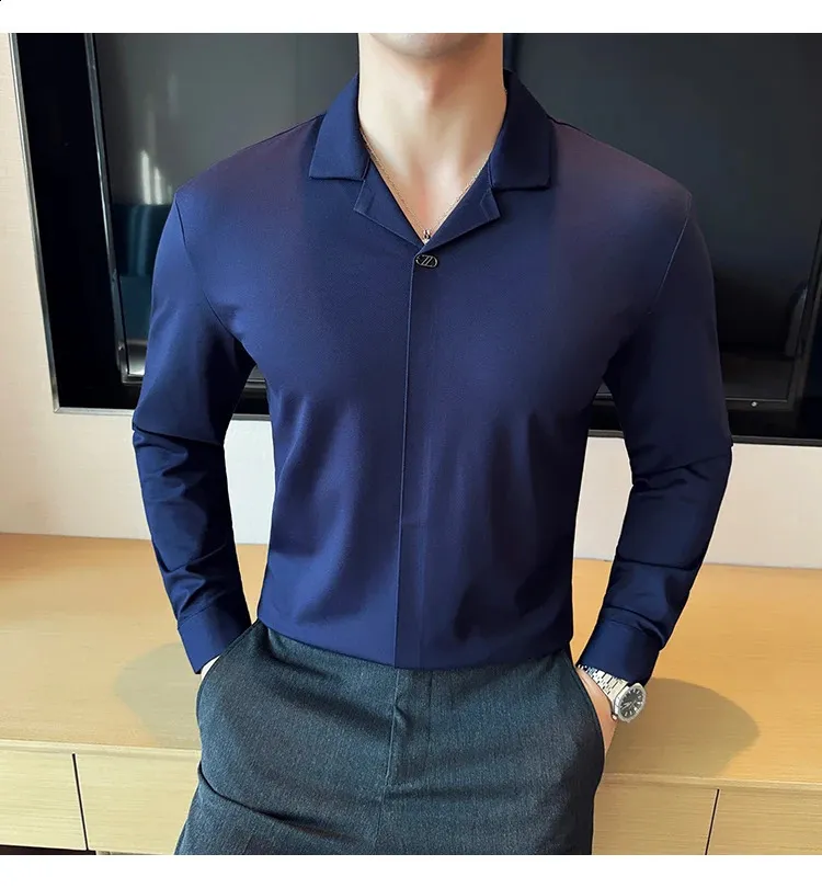 Wholesale Premium Mens Cuban Collar Silk Polo Shirt Mens Wholesale Premium Mens Cuban Collar Silk Polo Shirt Mens