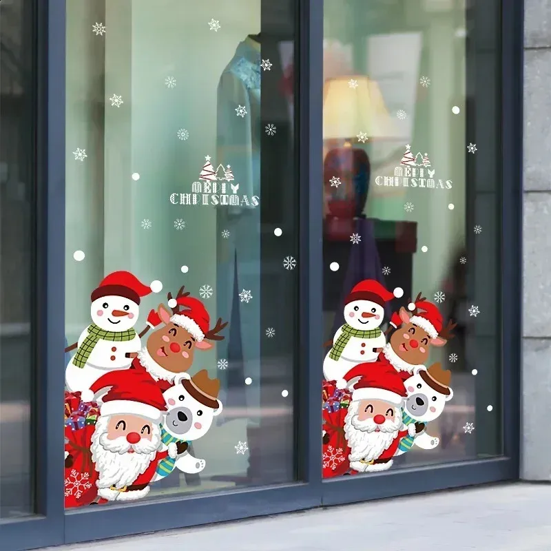 Calcomanías Navideñas Para Ventanas De Navidad Para Decoración De