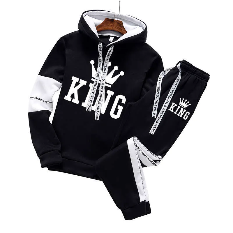Men s Casual Sports Tracksuit Set Hoodies and Sweatpants Jogging Suit Outdoor Activewear