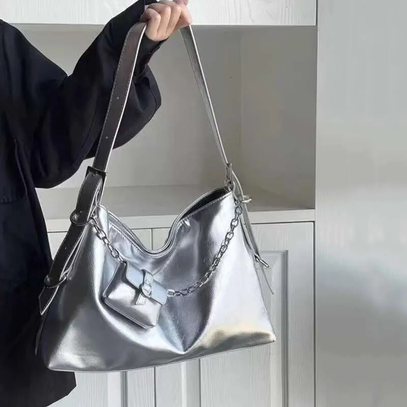 Designer PU Leather Hobo Silver Shoulder Bag With Purse For Women Trendy Fashion Underarm Handbag From Vividvixen 36.83 DHgate.Com