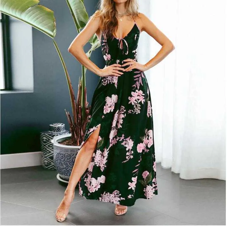 住まい/暮らし/子育て Floral Sexy Long Gown KOH KOH Long Floral Summer Sexy Party Maxi Dress - NT072