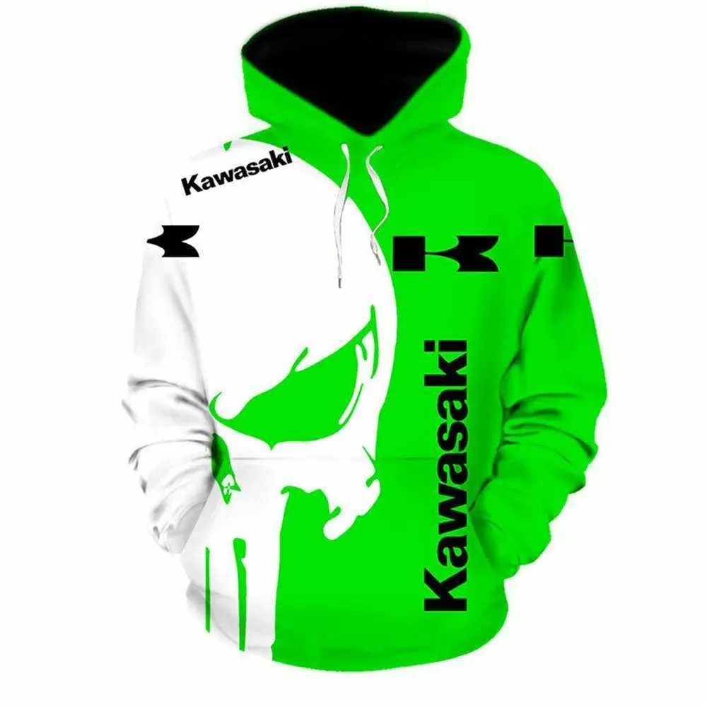 Mens Hoodies Sweatshirts Mens Spring And Autumn Kawasaki 3D