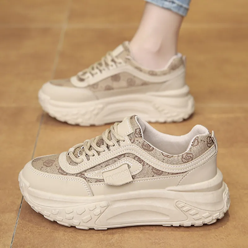 Sneaker Di Skateboard Stampati A Piattaforma: Tomaia In Mesh