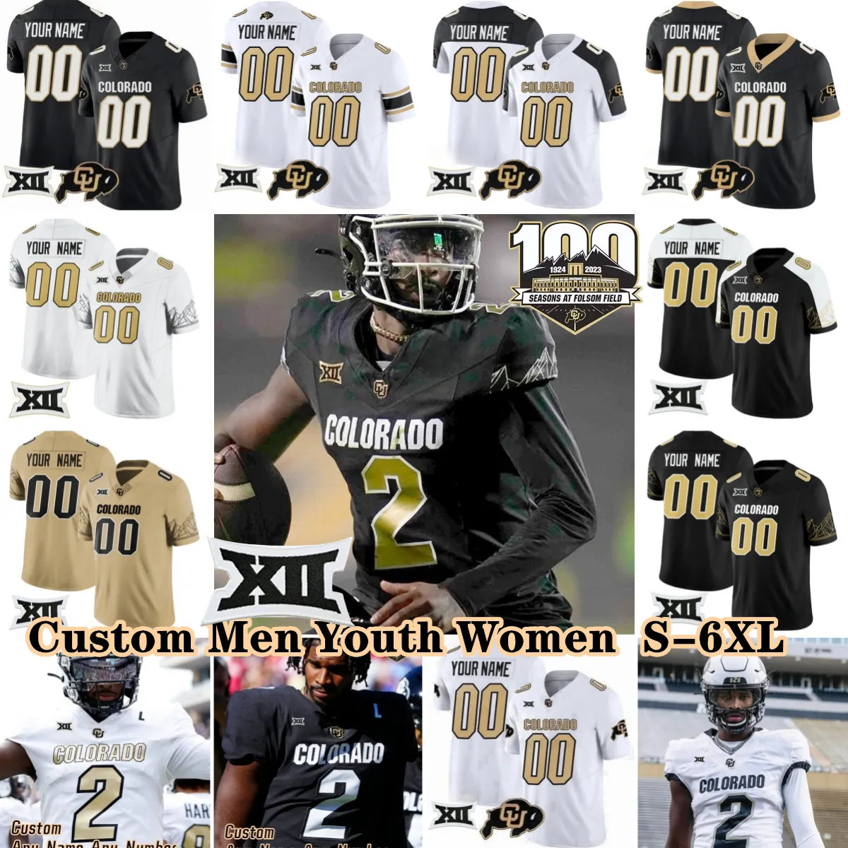 Save Big on Bulk Colorado Buffaloes Custom Football Jersey Colorado  Buffaloes Football Jersey XS 6XL Custom NCAA Collegiate Baseball Jersey  Best