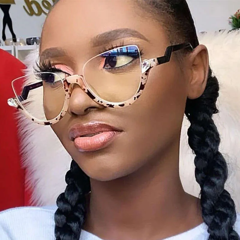 Cat eye half frame glasses clearance
