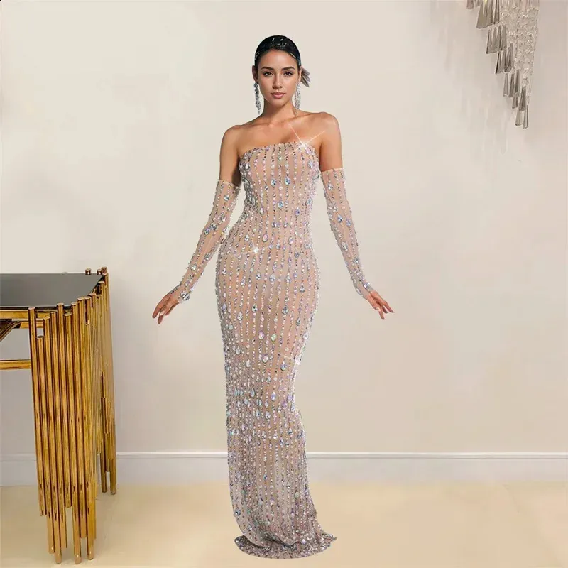 slim fit dress slacks High Life Rose Gold Sequin Square Neck Split Front Maxi Dress – Club L  London main image 1
