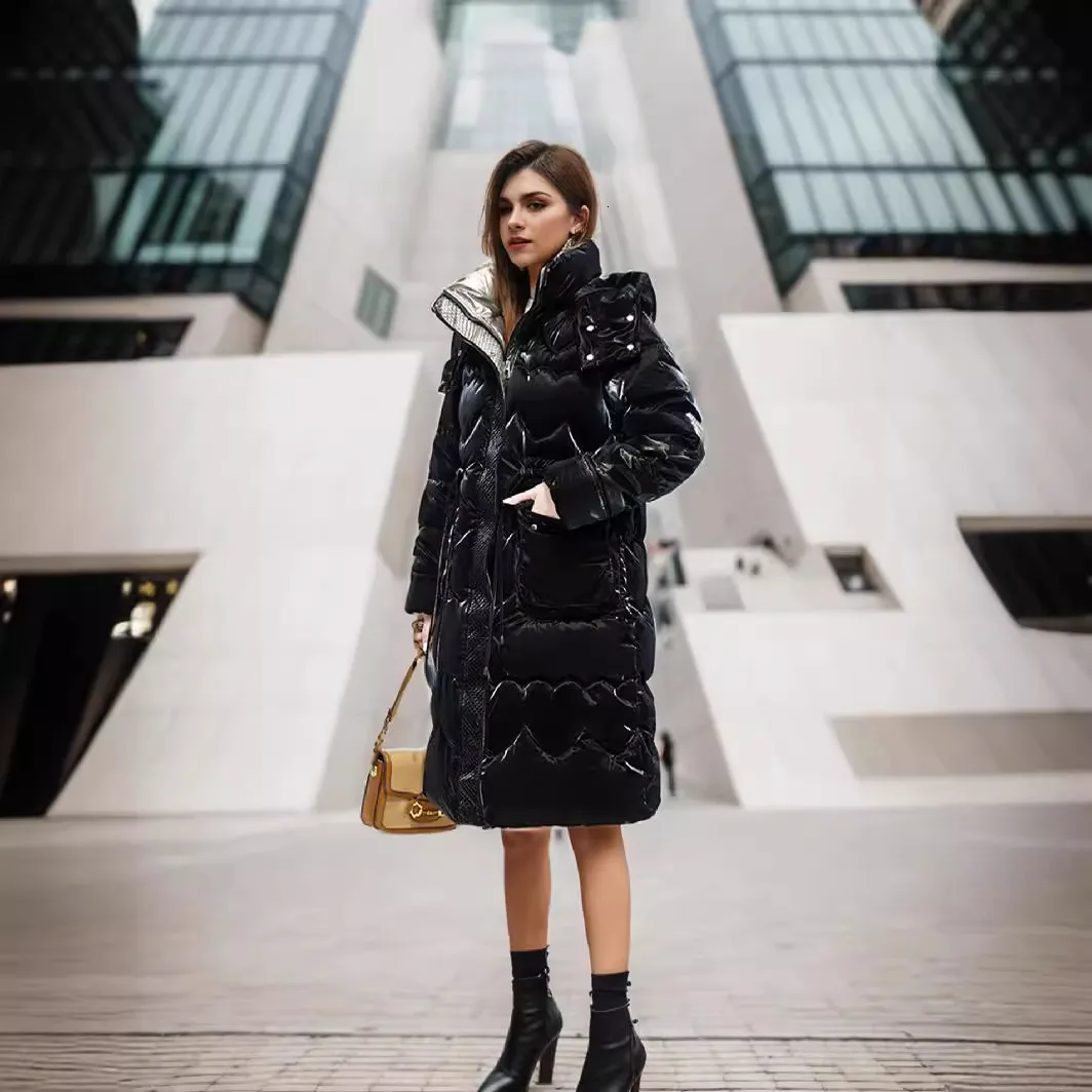 Quilted Jacket Women's Down Coat Knee Length Korean Style Slim Fit  Puffer Jacket For Women Long Knee Length, Fashionable Slim Down Cotton,  Trendy Winter Coat