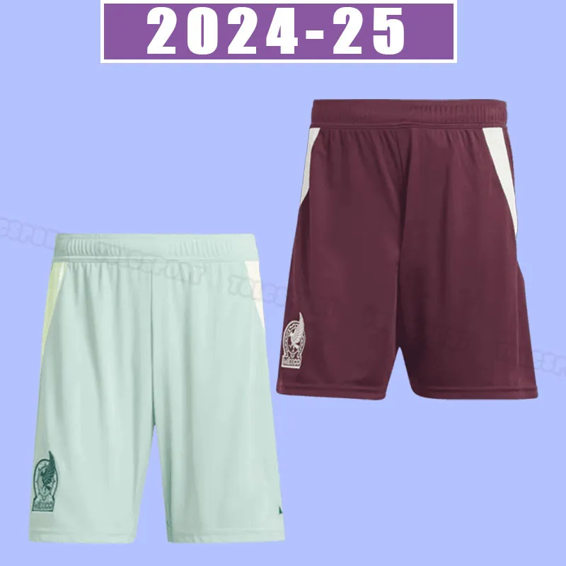 Mexico Soccer Shorts Lozano Chicharito World Cup 24 25 Fans Version 2025  Camisetas De Futbol Men's Kit Football Pants Uniform Home Away