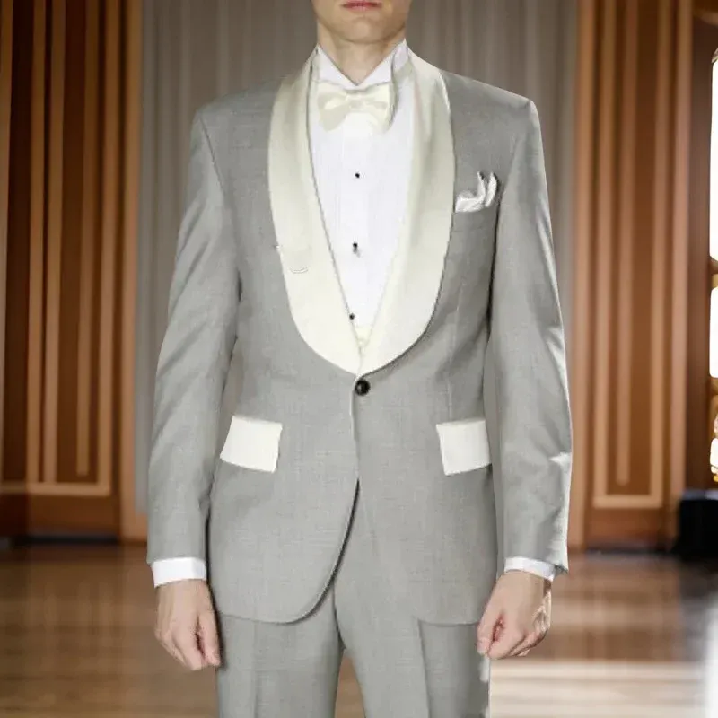 Tuxedo Examples 2024 Men's Slim Fit Tuxedo Suit With Shawl Lapel –... From Tgwang580 ...