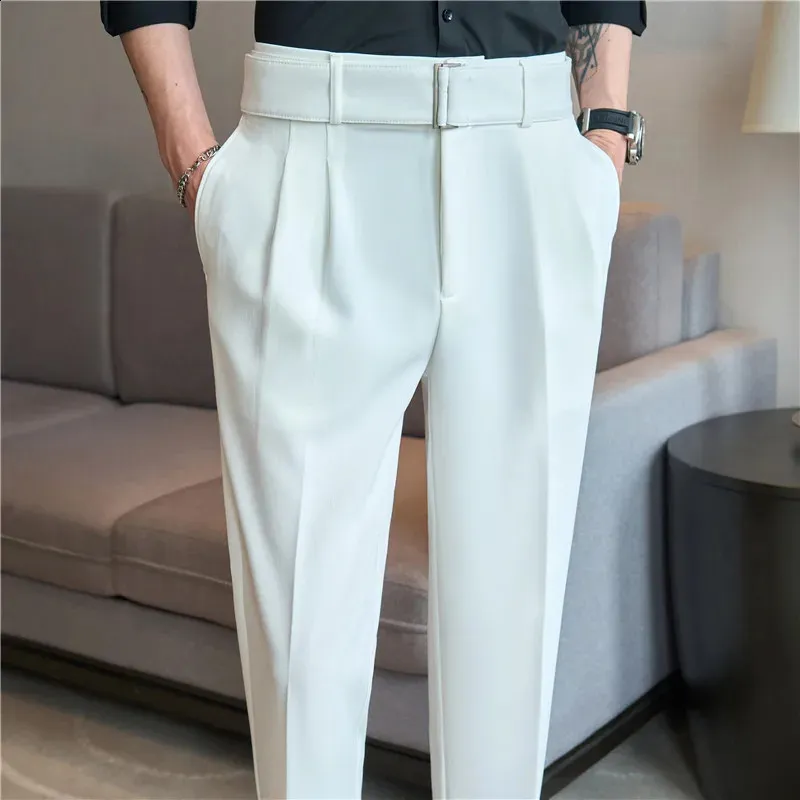 mens elastic waist dress pants Mens Elastic Waist Pants With No Fly