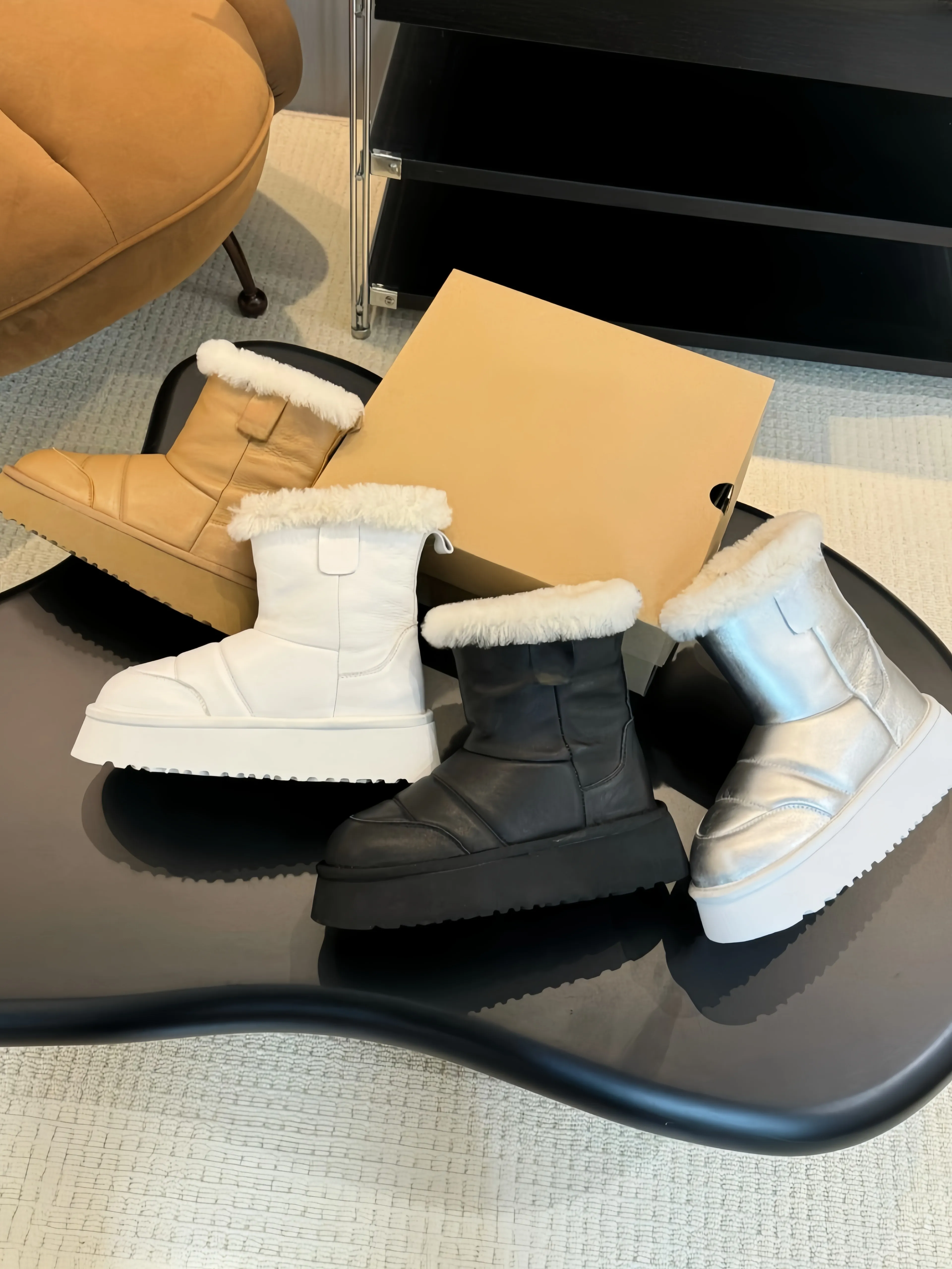 Womens Premium Ankle Boots Stylish Winter Boots, Low Heel