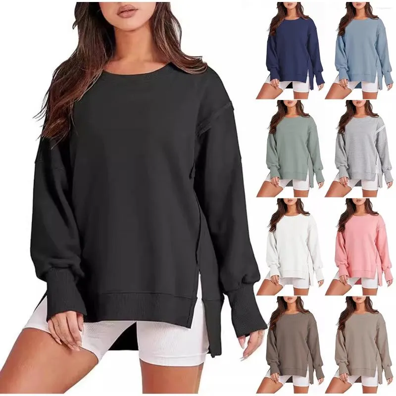 2024 Womens Oversized Crewneck Hoodies Solid Color Casual Womens Oversized Sweatshirt For Fall And Spring Outfits Fashionable Teen Girls Winter Clothing From Kongquezuo 19.93 DHgate.Com