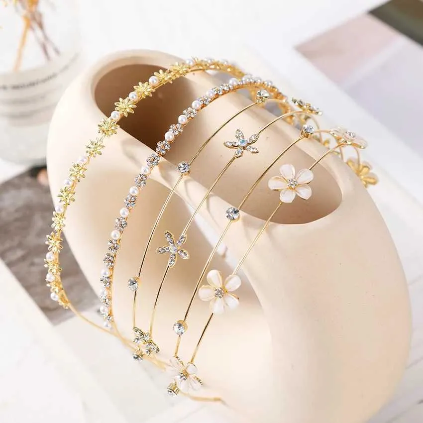 Elegant Rhinestone Headband Luxury and Elegant Bridal Flower Rhinestone Headband Fashion  main image 4