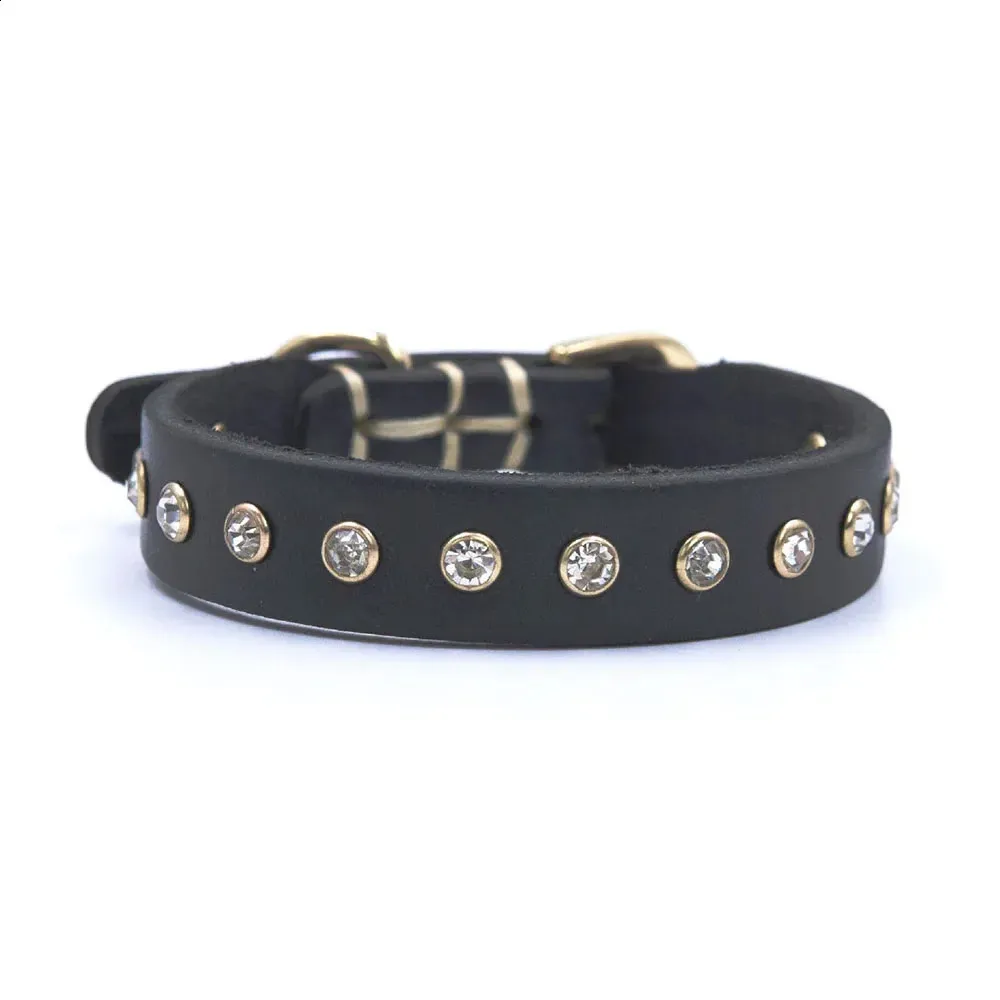 Collar For A Kitten: Soft Real Leather Studded Kitten Collar, Non