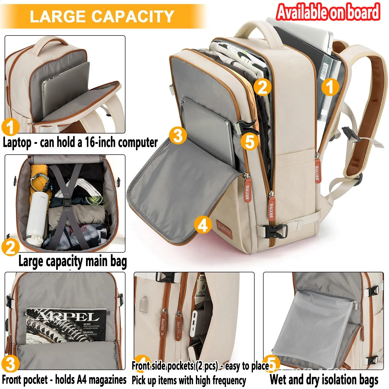 bagodi travel backpack BAGODI: CARRY ON Amazon.com: Carry On Backpack, 42L