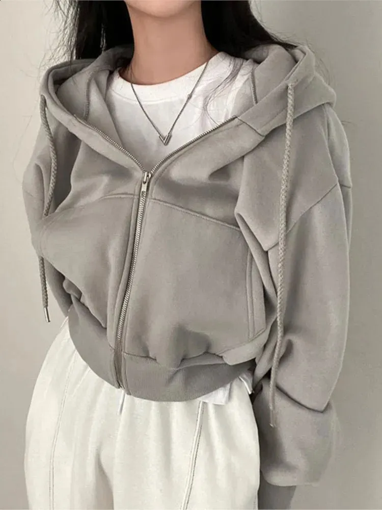 Dokotoo Women's Oversized Full Zip Hoodie - Long Sleeve Casual Sweatshirt With Pocket, Fall Jacket (White, 4XL) - View #9