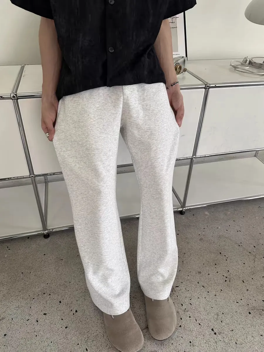 Mens Casual Jogger Pants Solid Color Y2K Streetwear Trousers