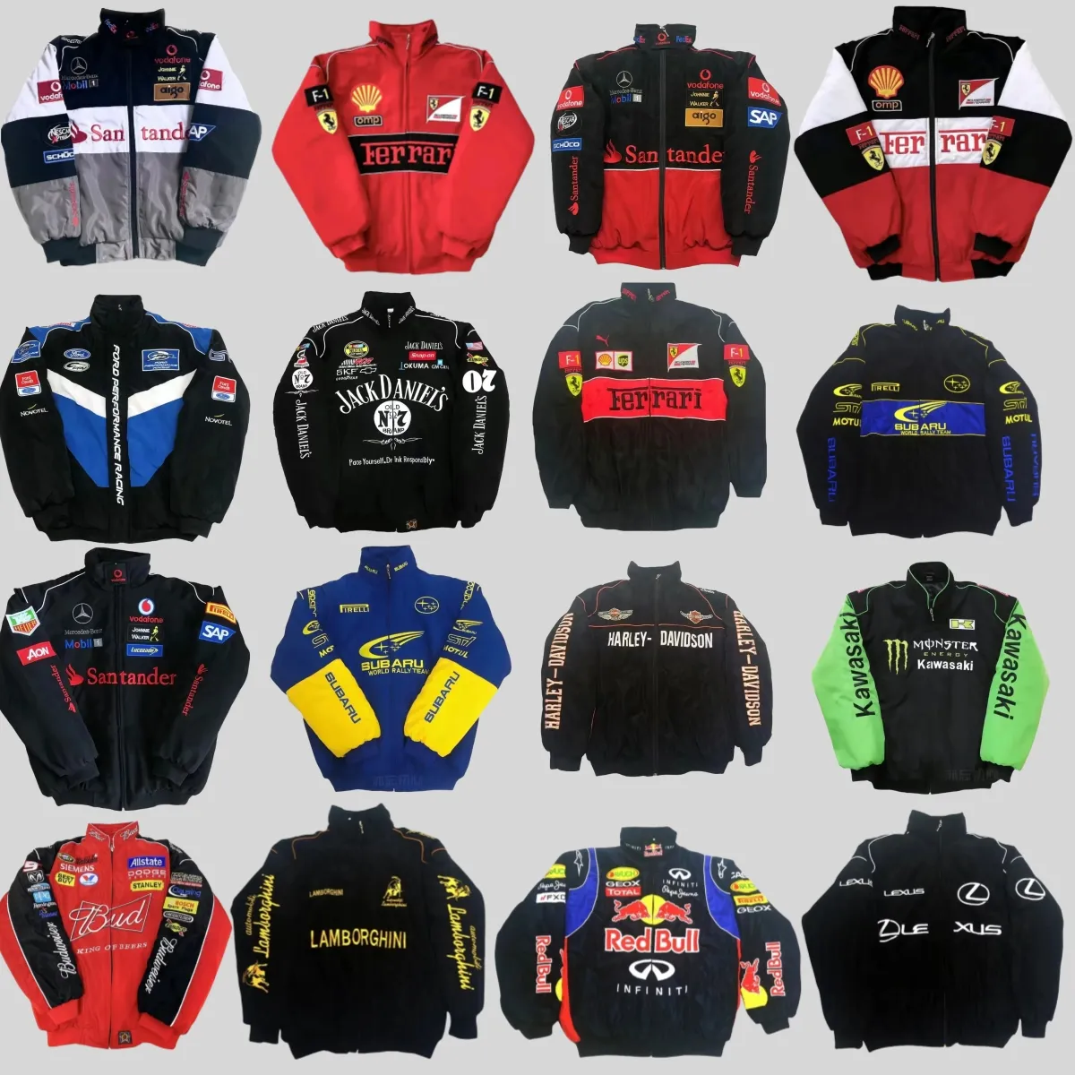 Designer Mens F1 Racing Jacket: Embroidered Casual Wear