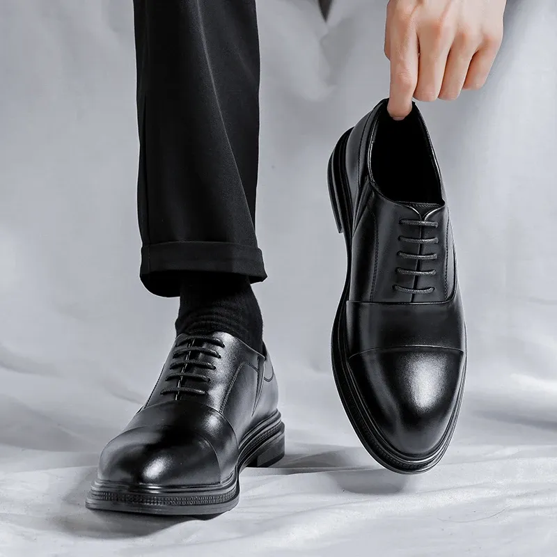 Bulk Mens Black Waterproof PU Leather Dress Shoes, Pointed... From Oul003,  $56.38 | DHgate.Com