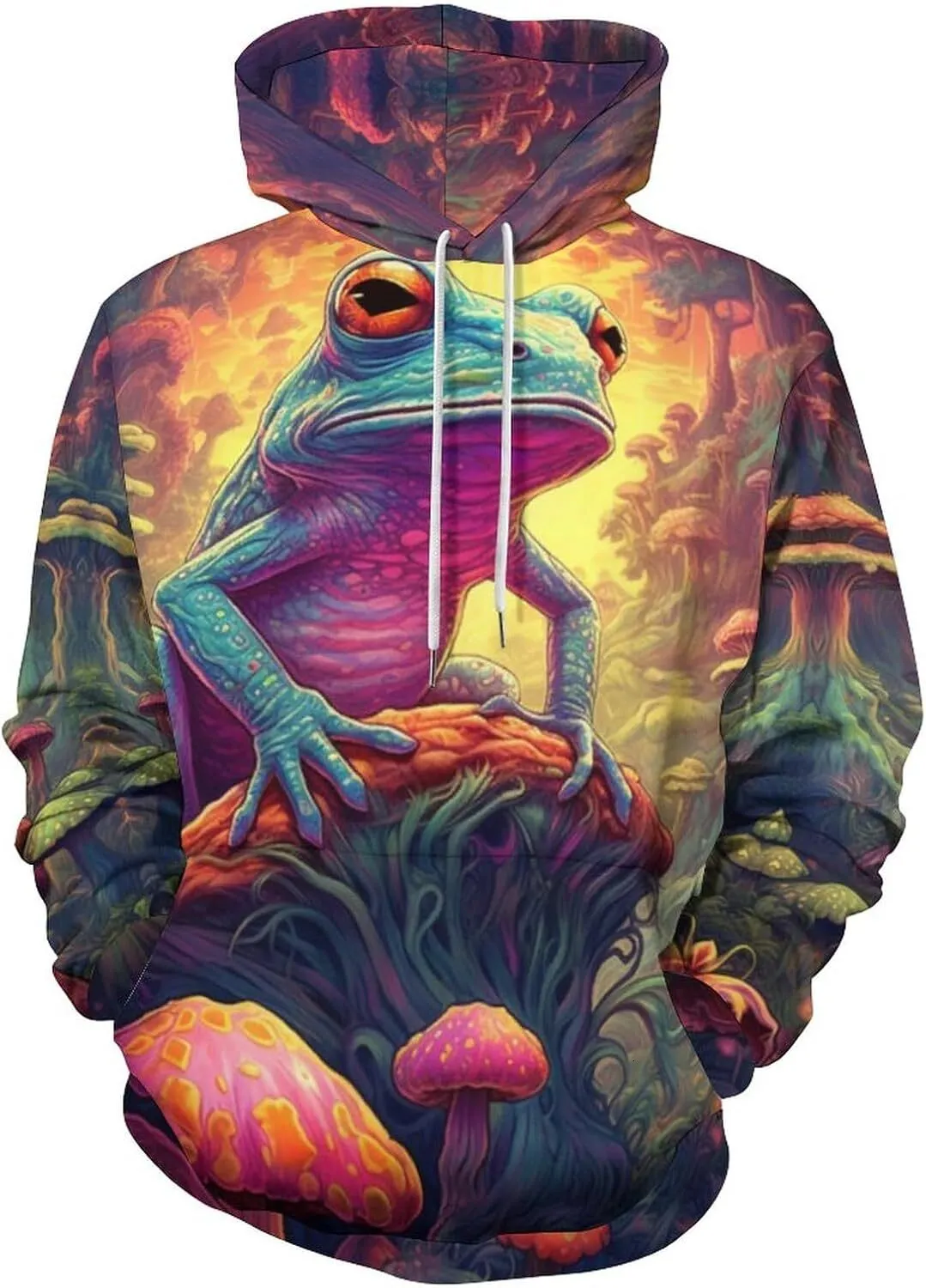 Save Big on Bulk Frog Hoodie 3D Printed Frog Hoodie Unisex Casual Long  Sleeve Sweatshirt With Cartoon Pattern Winter Warm Pullover Best Deals on 