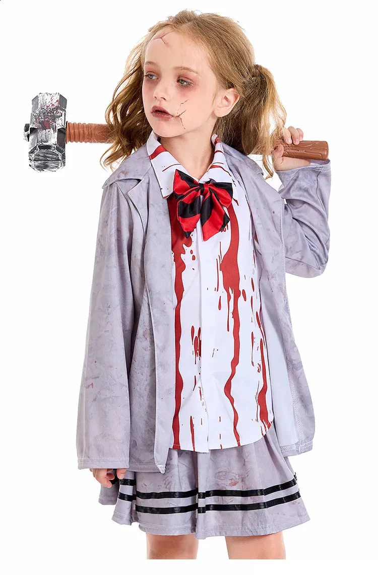 Zombie Halloween Kostuum Gray Academy Uniform Voor Jongens En Meisjes  Podium Horror Kleding Rollenspel Van 20,92 € | DHgate, image size:750x1142