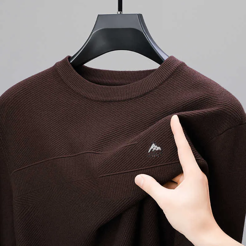 High End Dark Patterned Jacquard Cashmere Sweater Mens For