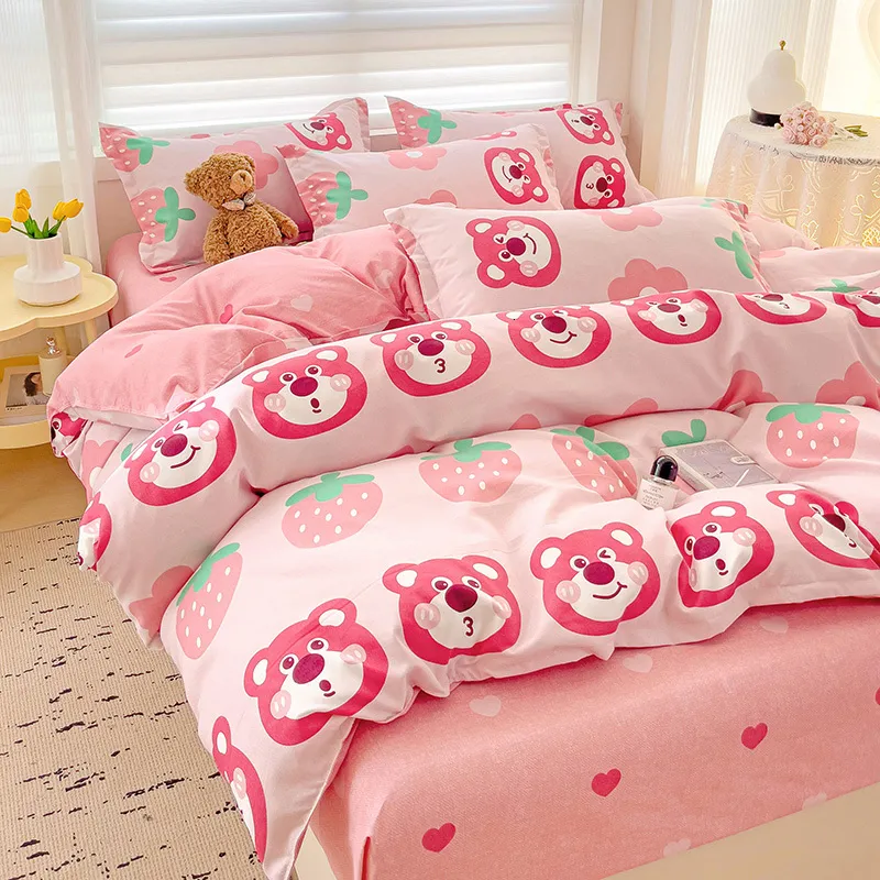Cotton cartoon bed sheets hotsell