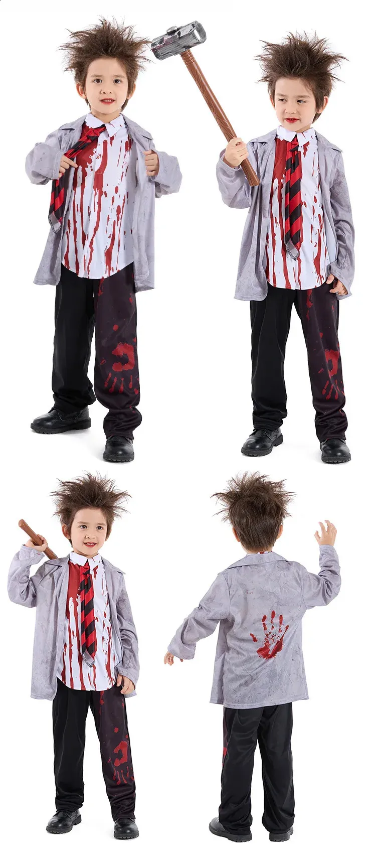 Zombie Halloween Kostuum Gray Academy Uniform Voor Jongens En Meisjes  Podium Horror Kleding Rollenspel Van 20,92 € | DHgate, image size:750x1688