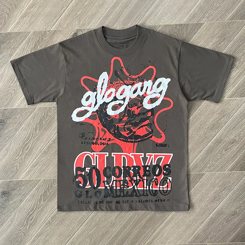 【シンプルで使いやすい!】GLOGANG Glo Gang Font ロゴ Tシャツ DHgate.com:Cartoon Print Short Sleeve T-Shirt - Premium