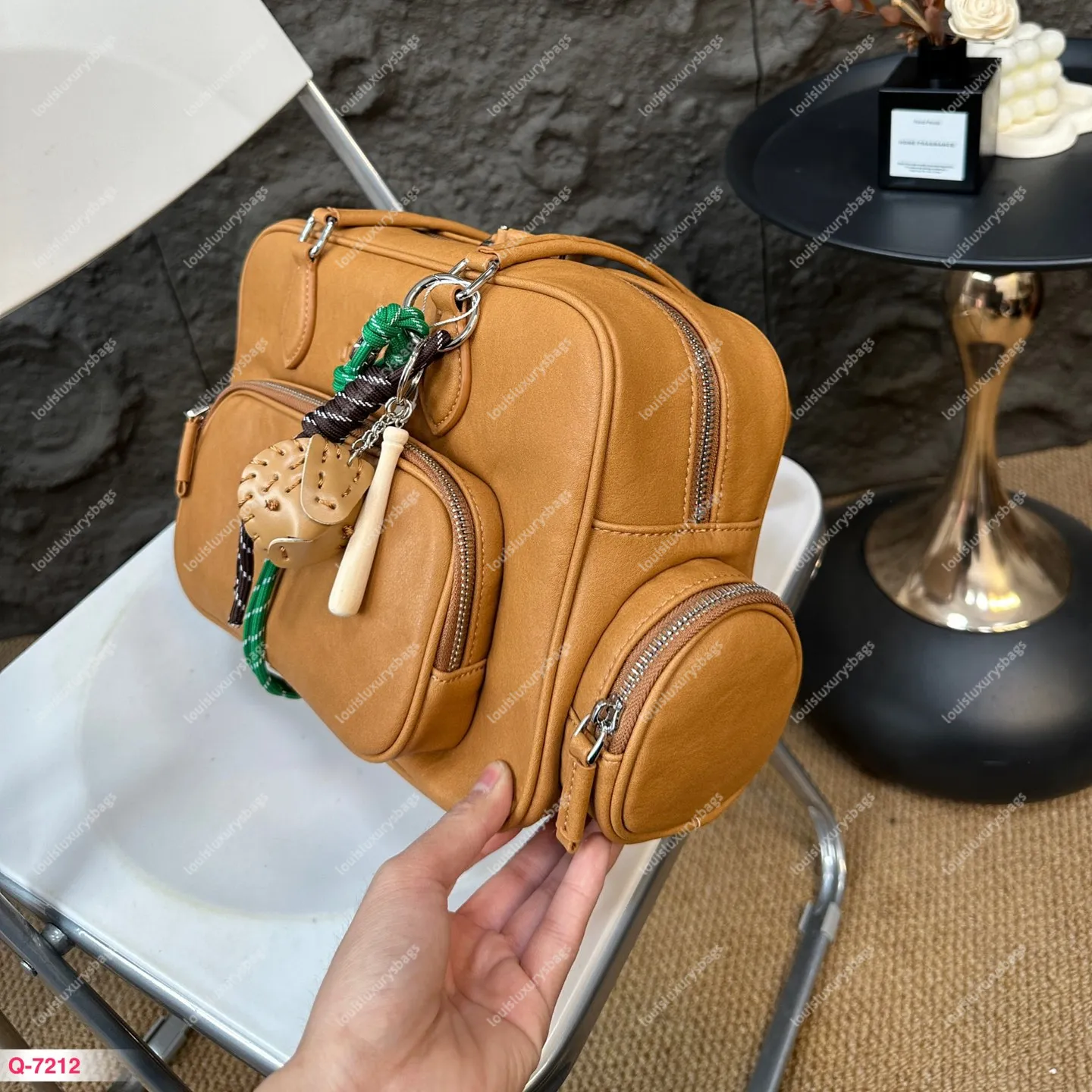 MinMin Designer Motorcycle Shoulder Bag - Premium Leather, Multi