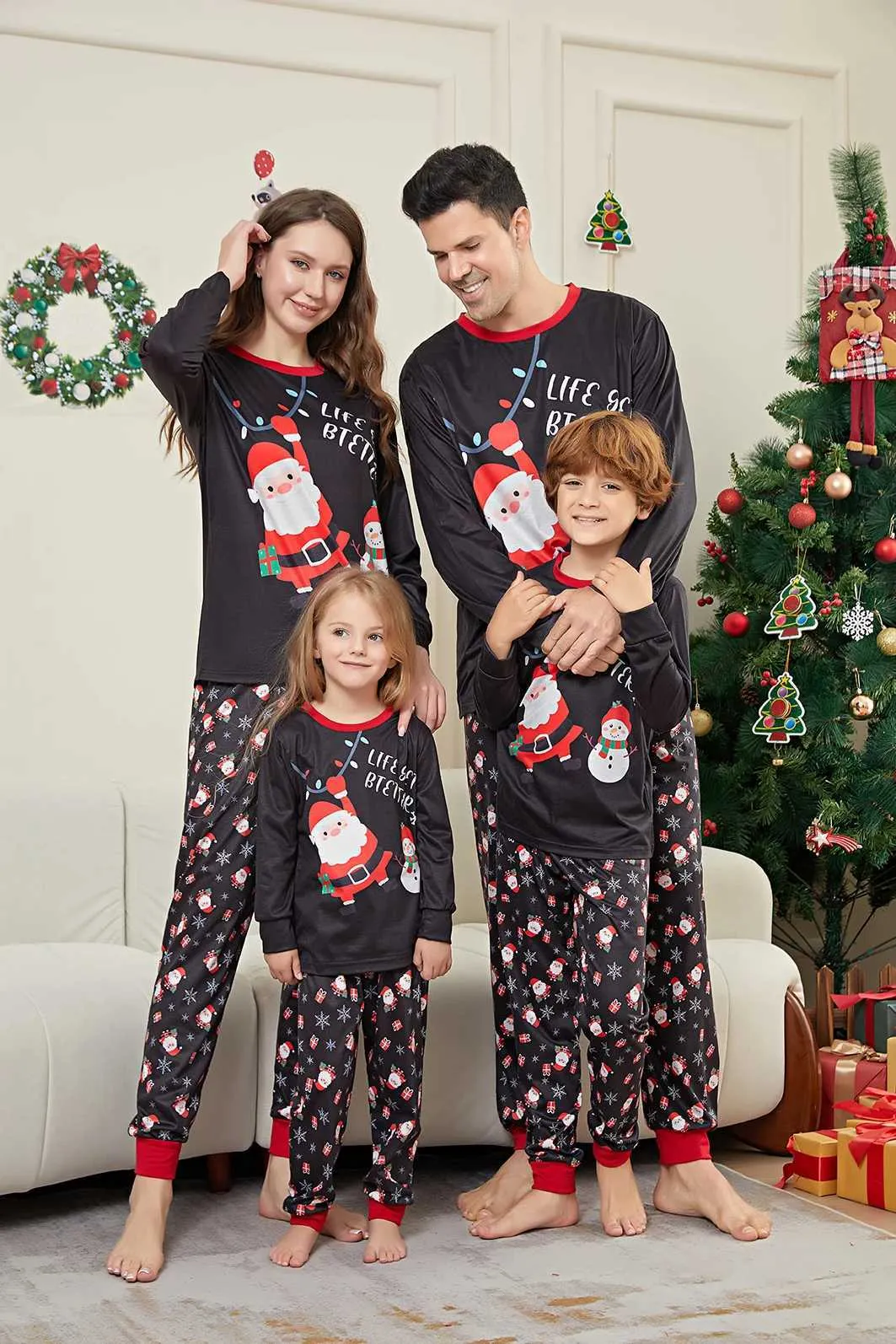 Christmas Family Matching Pajama Set - Soft Flannel PJs for Mom, Dad ...